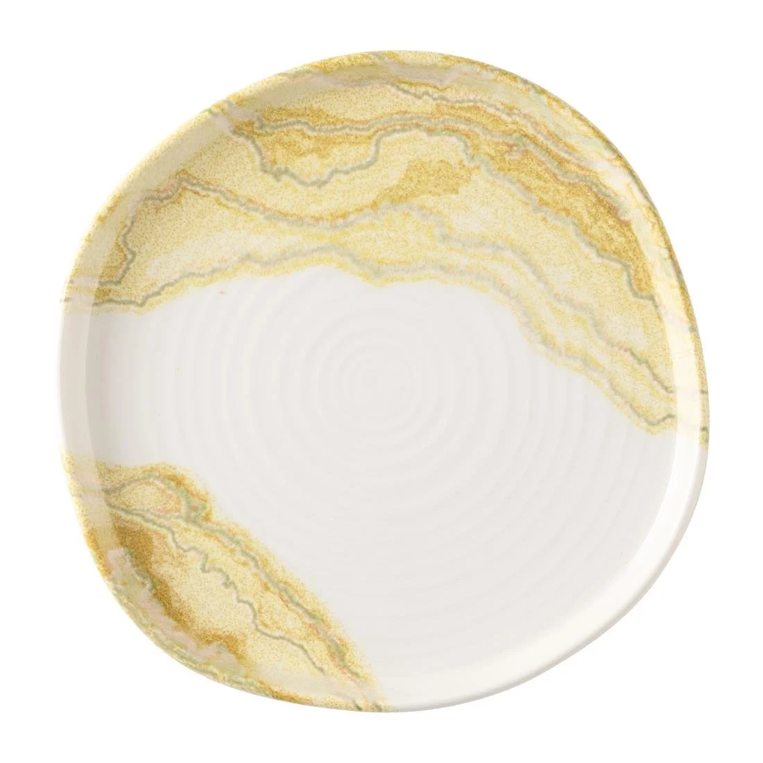 Churchill Tide Gold Organic Walled Plates 203mm (6 Pack) - Image 1