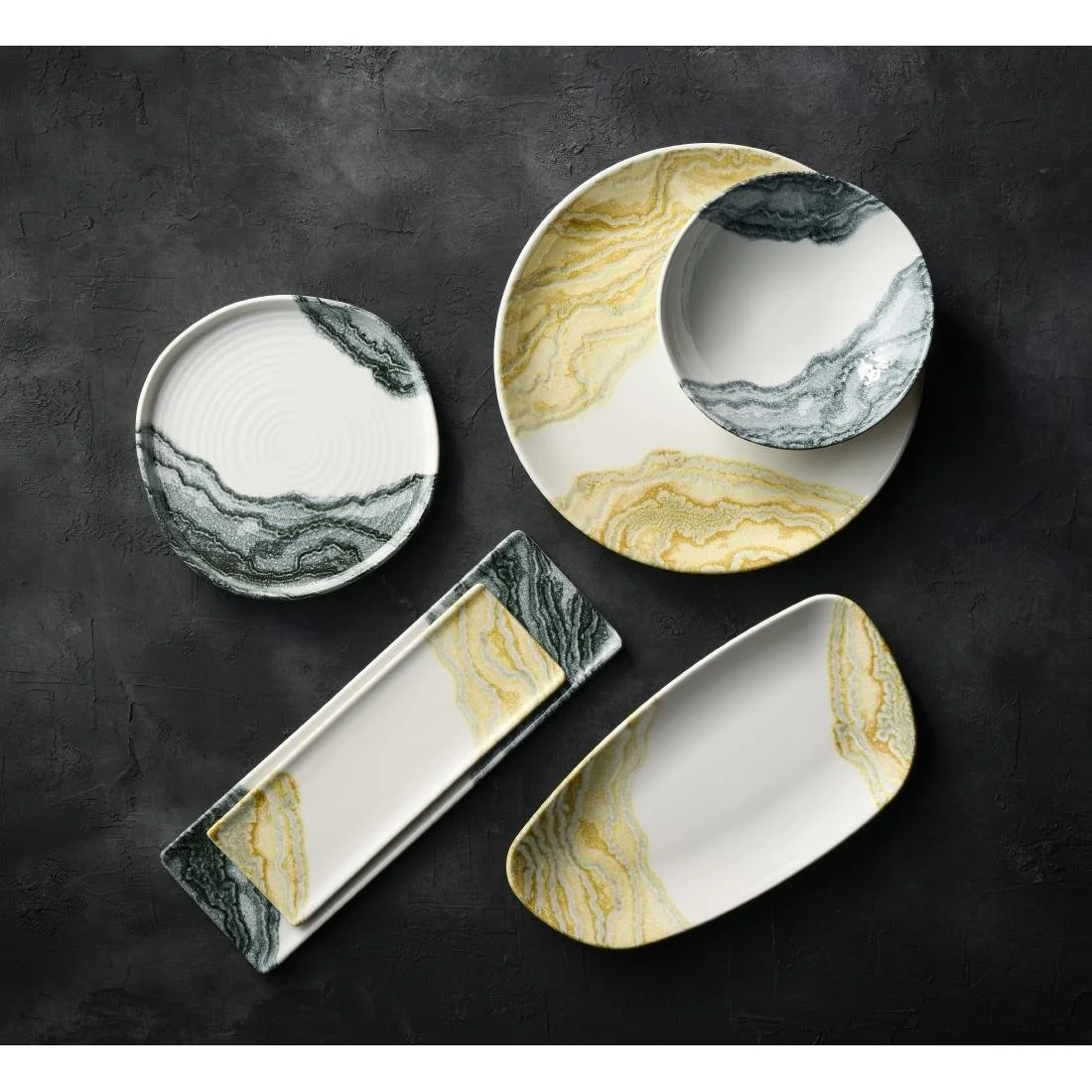 Churchill Tide Gold Oblong Plates 250x90mm (6 Pack) - Image 2