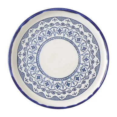 Dudson Harvest Moresque Walled Plates Blue 210mm (6 Pack)