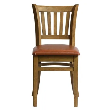 Manhattan Dining Chairs in Weathered Oak with Bison Tan Seat (2 Pack)
