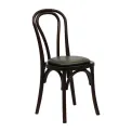 Hoop Back Dining Chairs in Dark Walnut with Bison Cedar Seat (2 Pack) - Image 1