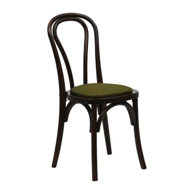Hoop Back Dining Chairs in Dark Walnut with Shetland Forest Seat (2 Pack)