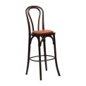 Hoop Back Bar Chair in Dark Walnut with Bison Tan Seat - Image 1