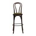 Hoop Back Bar Chair in Dark Walnut with Shetland Forest Seat - Image 3