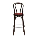 Hoop Back Bar Chair in Dark Walnut with Shetland Scarlett Seat - Image 2