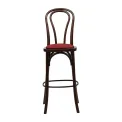 Hoop Back Bar Chair in Dark Walnut with Shetland Scarlett Seat - Image 3