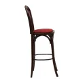 Hoop Back Bar Chair in Dark Walnut with Shetland Scarlett Seat - Image 4