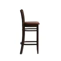 Manhattan Bar Chair in Dark Walnut with Bison Espresso Seat - Image 2