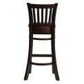 Manhattan Bar Chair in Dark Walnut with Bison Bordeaux Seat - Image 2