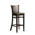 Manhattan Bar Chair in Dark Walnut with Bison Cedar Seat - Image 4