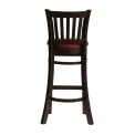 Manhattan Bar Chair in Dark Walnut with Shetland Scarlett Seat - Image 2