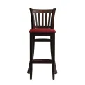 Manhattan Bar Chair in Dark Walnut with Shetland Scarlett Seat - Image 1
