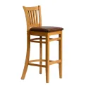 Manhattan Bar Chair in Soft Oak with Bison Espresso Seat - Image 2