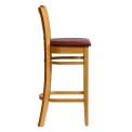 Manhattan Bar Chair in Soft Oak with Bison Bordeaux Seat - Image 4
