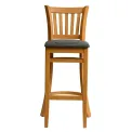 Manhattan Bar Chair in Soft Oak with Shetland Smoke Seat - Image 1