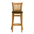 Manhattan Bar Chair in Soft Oak with Shetland Forest Seat - Image 1