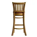 Manhattan Bar Chair in Weathered Oak with Bison Bordeaux Seat - Image 1