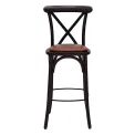 Bristol Bar Chair in Dark Walnut with Bison Tan Seat - Image 2