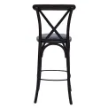 Bristol Bar Chair in Dark Walnut with Shetland Smoke Seat - Image 3