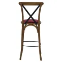 Bristol Bar Chair in Weathered Oak with Shetland Scarlett Seat - Image 3