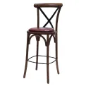 Bristol Bar Chair in Vintage with Bison Bordeaux Seat - Image 1