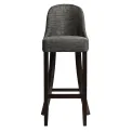 Kilsby Bar Chair in Dark Walnut with Shetland Smoke Seat - Image 1