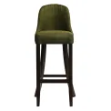 Kilsby Bar Chair in Dark Walnut with Shetland Forest Seat - Image 1