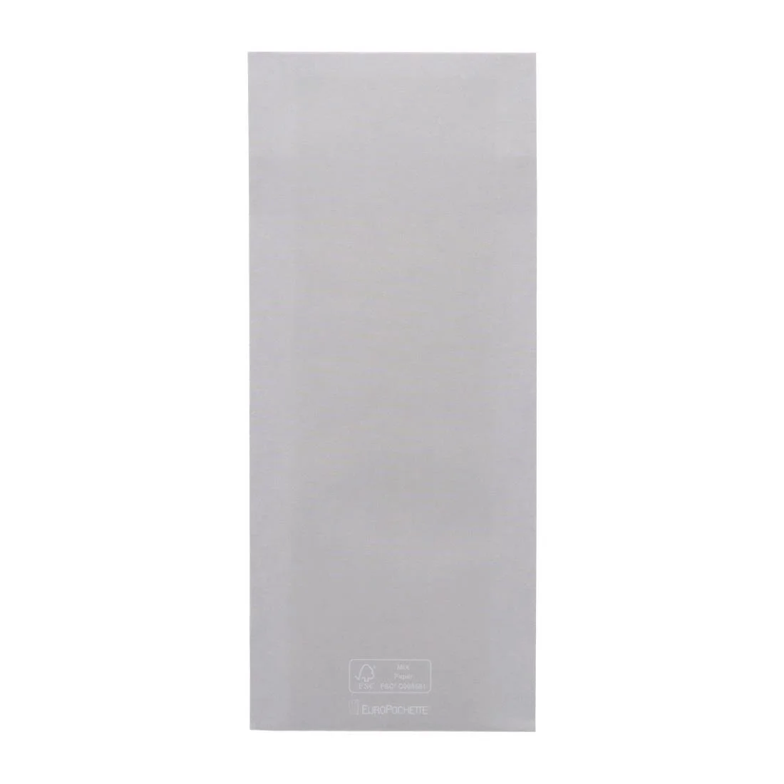 Europochette Classic Size Sea Salt Grey Cutlery Pouch with White 2ply Napkin (500 Pack) - Image 3