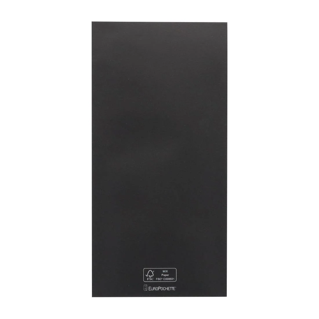 Europochette Royal Size Black Cutlery Pouch with White Soft 2ply Napkin (250 Pack) - Image 3
