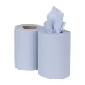 Nisbets Essentials Centrefeed Blue Rolls 2-Ply 320 Sheets (2 Pack) - Image 2