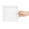 Hygiplas Square Food Storage Container Lid White - Image 3