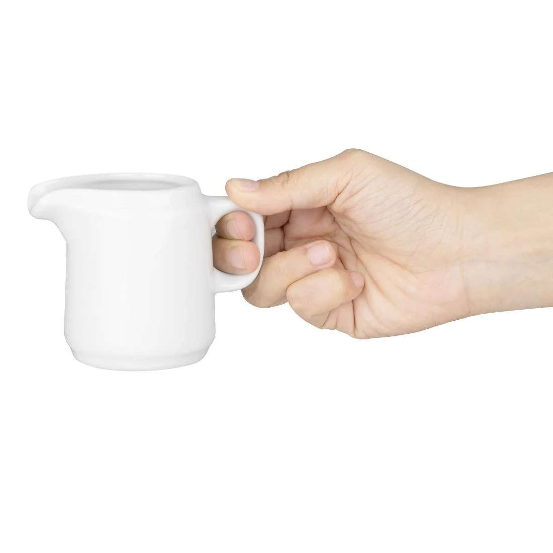 Olympia Whiteware Handled Jugs 130ml (12 Pack) - Image 8