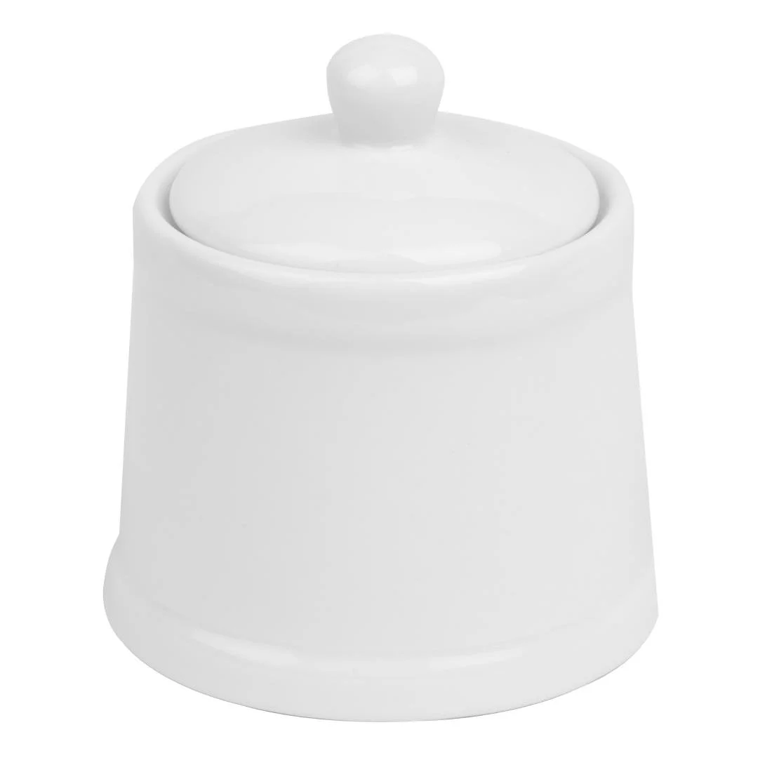 Olympia Whiteware Pier Sugar Bowls with Lids 250ml (6 Pack) - Image 6