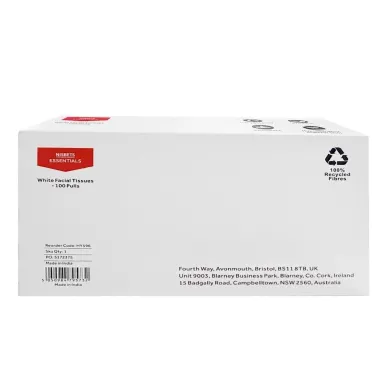 Nisbets Essentials White Facial Tissues - 100 Sheets (36 Pack)