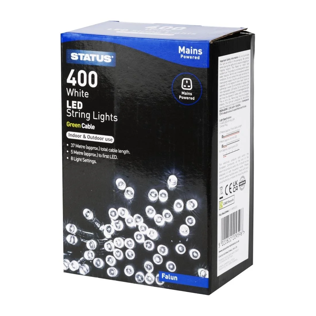 Status Falun 400 Cool White LED Indoor/Outdoor String Lights - Image 4