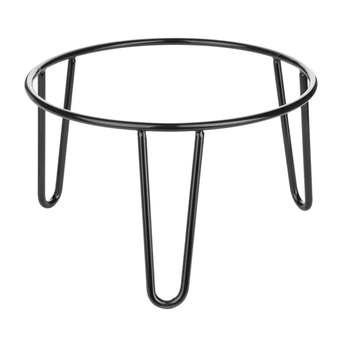 Olympia Non-Slip Riser Round Black Wire 210x120mm - Image 1