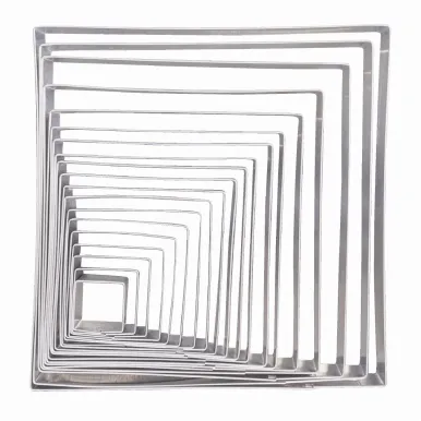 PME Square Stainless Steel Cutters (19 Pack)