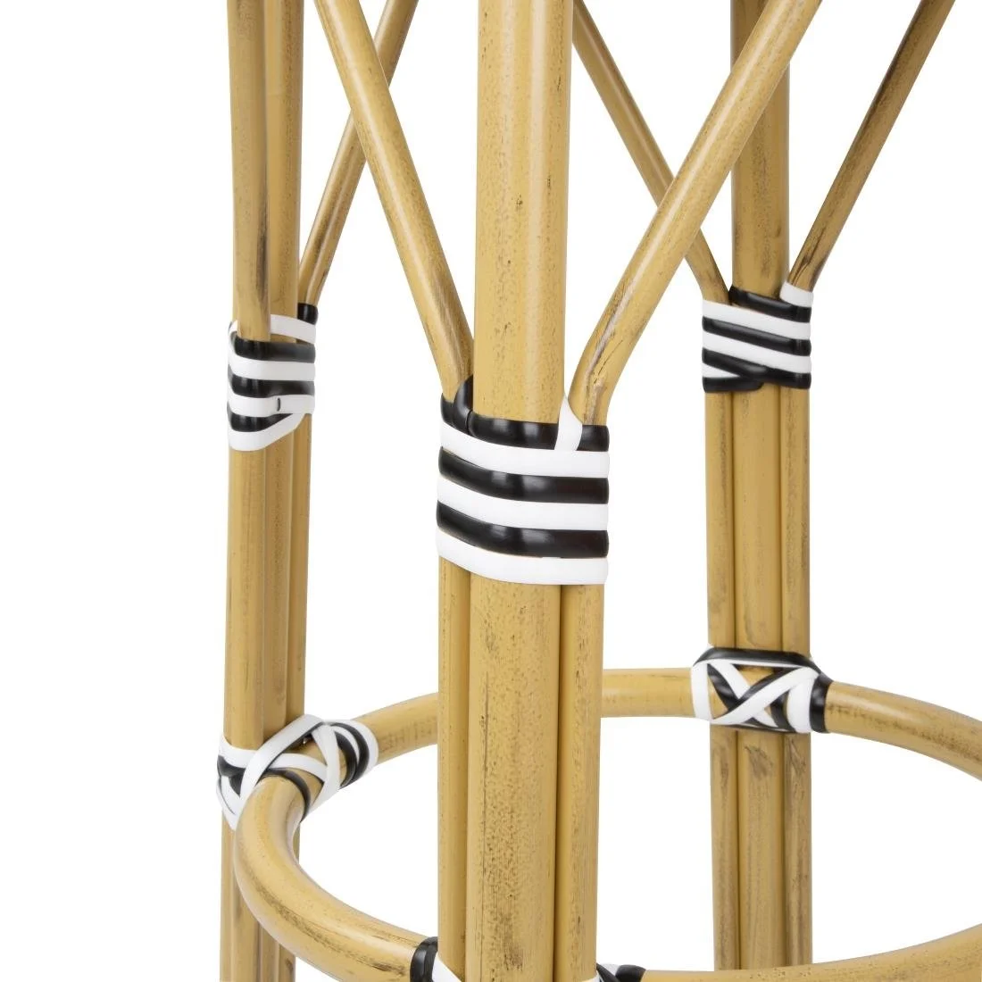Bolero Parisian Style PE Rattan Bar Stools Black (2 Pack) - Image 3