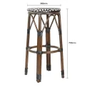 Bolero Parisian Style PE Rattan Bar Stools Black Dot Mix (2 Pack) - Image 2