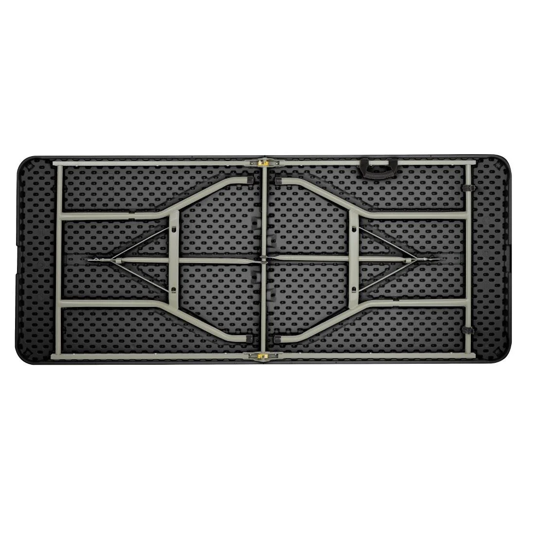 Bolero Rectangular Centre Folding Table 6ft Black - Image 7