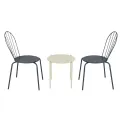 Bolero Perth Round Low Coffee Table Light Grey 450mm - Image 4