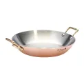 De Buyer Inocuivre Round Dish with Brass Handles 24cm - Image 1