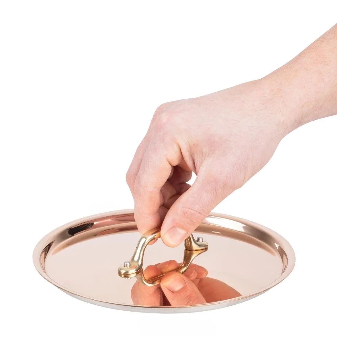 De Buyer Inocuivre Lid with Brass Handle 20cm - Image 5