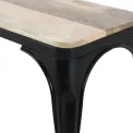 Bolero Bistro Indoor Bench Mango Wood & Black Frame 1000mm (2 Pack) - Image 2