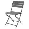 Bolero Folding Chairs Grey Wood Effect (2 Pack) - Image 1