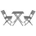 Bolero Folding Chairs Grey Wood Effect (2 Pack) - Image 6