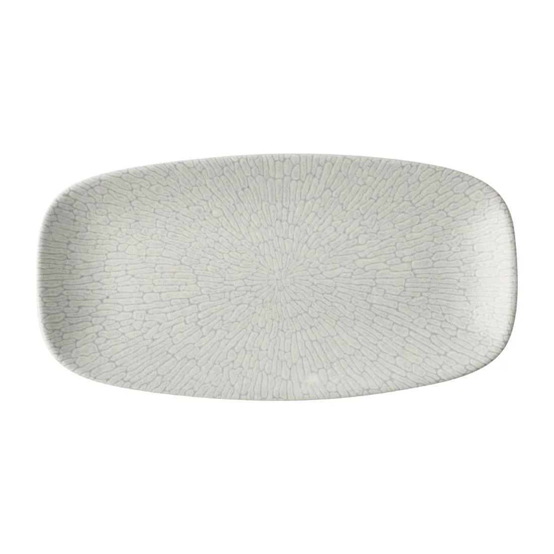 Churchill Delta Grey Oblong Plates 298x153mm (12 Pack) - Image 1