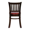 Turin Dining Table with 4 Manhattan Chairs in Dark Walnut with Bison Bordeaux - Image 5