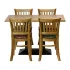 Turin Dining Table with 4 Manhattan Chairs in Weathered Oak with Bison Espresso