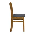 Turin Dining Table with 4 Manhattan Chairs in Weathered Oak with Shetland Sea - Image 4